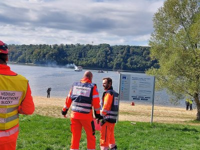 Jihomoravští záchranáři cvičili zásah u nehody v lodní dopravě